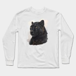 Black Leopard painting Long Sleeve T-Shirt